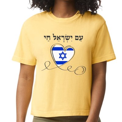 Am Yisrael Chai Israel Star of David Comfort Colors Boxy T-Shirt
