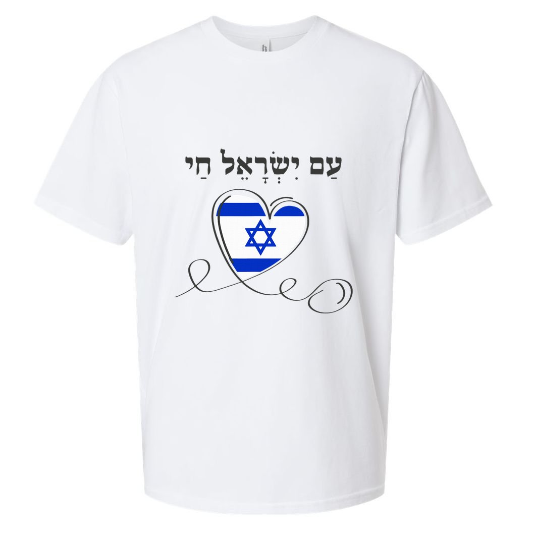 Am Yisrael Chai Israel Star of David Sueded Cloud Jersey T-Shirt