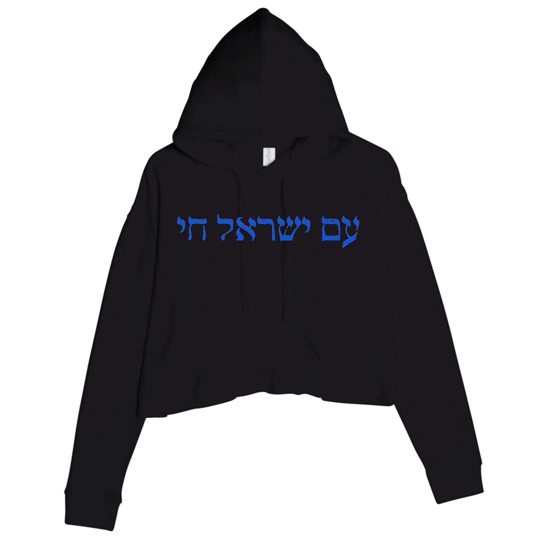 Am Yisrael Chai I Support Israel The People Of Israel Live Crop Fleece Hoodie