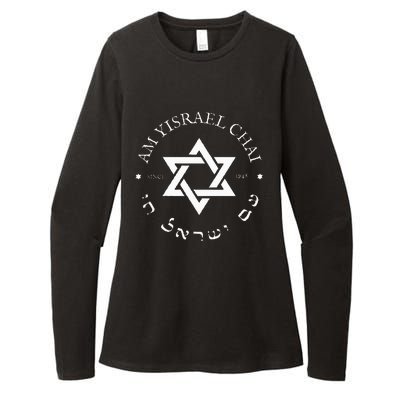 Am Yisrael Chai Israel 1948 Star Of David Hebrew Idf Jewish Womens CVC Long Sleeve Shirt