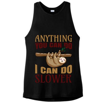 Anything You Can Do I Can Do Slower Ladies PosiCharge Tri-Blend Wicking Tank