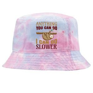 Anything You Can Do I Can Do Slower Tie-Dyed Bucket Hat