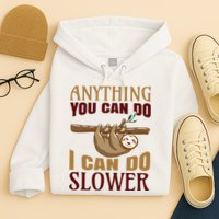 Anything You Can Do I Can Do Slower Hoodie