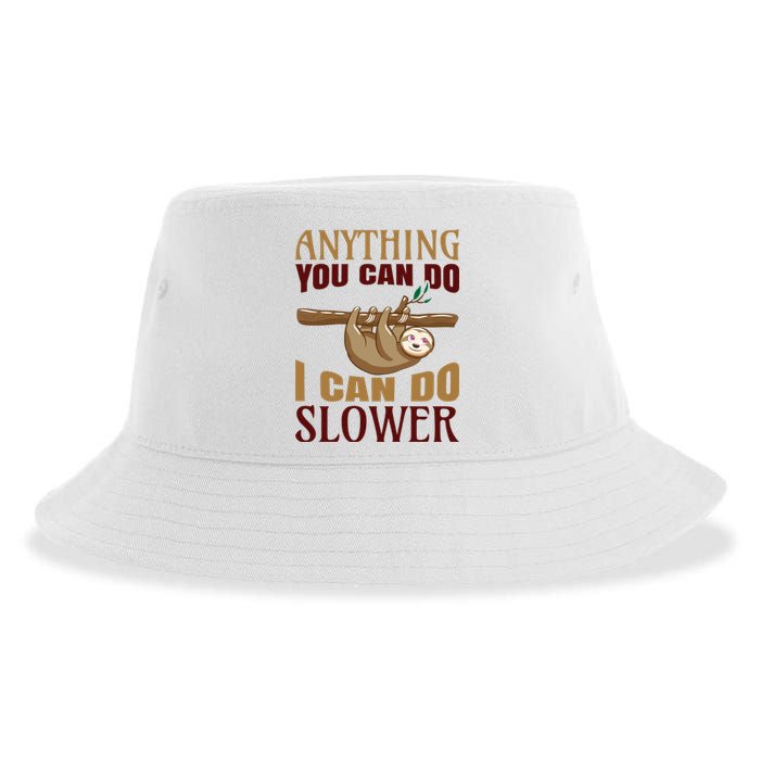 Anything You Can Do I Can Do Slower Sustainable Bucket Hat