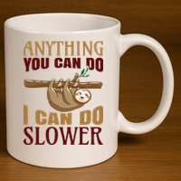 Anything You Can Do I Can Do Slower 11oz C Handle Ceramic Mug