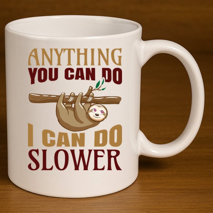 Anything You Can Do I Can Do Slower 11oz C Handle Ceramic Mug