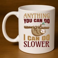 Anything You Can Do I Can Do Slower 11oz C Handle Ceramic Mug