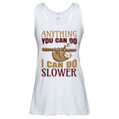 Anything You Can Do I Can Do Slower Ladies Essential Flowy Tank