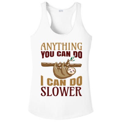 Anything You Can Do I Can Do Slower Ladies PosiCharge Competitor Racerback Tank