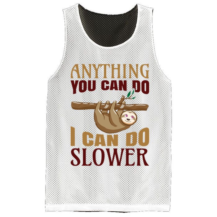 Anything You Can Do I Can Do Slower Mesh Reversible Basketball Jersey Tank