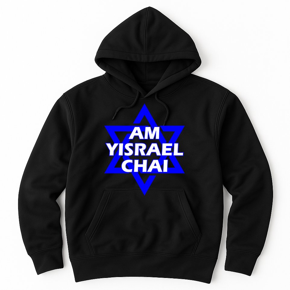Am Yisrael Chai Israel Star Of David Israel Hoodie