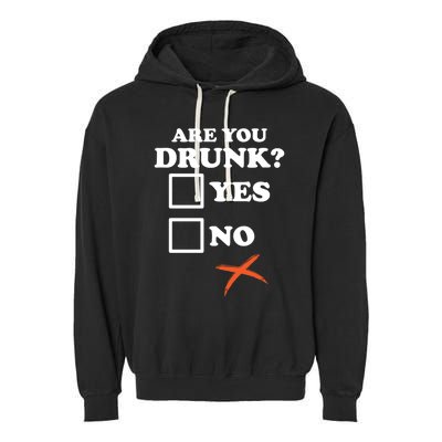 Are You Drunk Lazy Diy Halloween Costume Funny Ing Beer Great Gift Garment-Dyed Fleece Hoodie