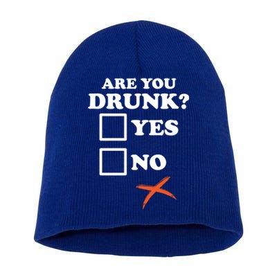 Are You Drunk Lazy Diy Halloween Costume Funny Ing Beer Great Gift Short Acrylic Beanie