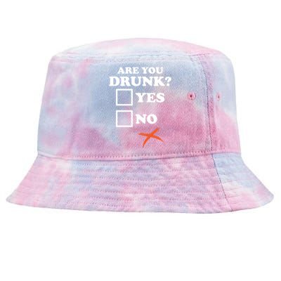 Are You Drunk Lazy Diy Halloween Costume Funny Ing Beer Great Gift Tie-Dyed Bucket Hat