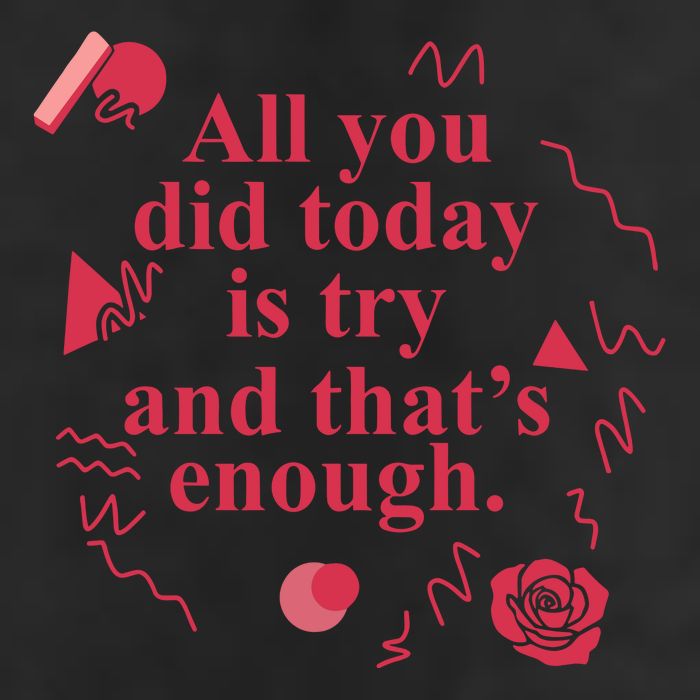 All You Did Today Is Try And That Enough Microfiber Hand Towel