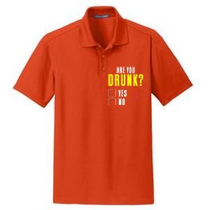 Are You Drunk No Yes Bar Party Pub Alcohol Cute Gift Dry Zone Grid Polo