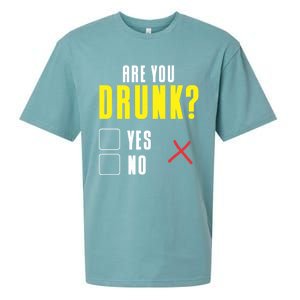 Are You Drunk No Yes Bar Party Pub Alcohol Cute Gift Sueded Cloud Jersey T-Shirt