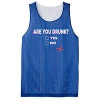 Are You Drunk? Great Gift Yes No Funny Ing Party Beer Humor Bar Gift Mesh Reversible Basketball Jersey Tank