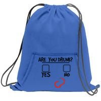 Are You Drunk? Yes Or No Funny Drunk Question Ing Cool Gift Sweatshirt Cinch Pack Bag