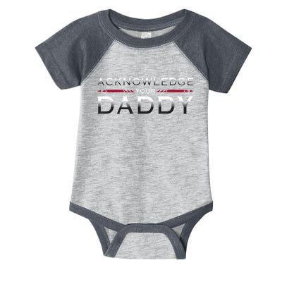 Acknowledge Your Daddy Funny Sports Infant Baby Jersey Bodysuit