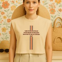Ask Your Doctor If Your Heart Is Healthy Enough To Be An Auburn Fan Garment-Dyed Women's Muscle Tee