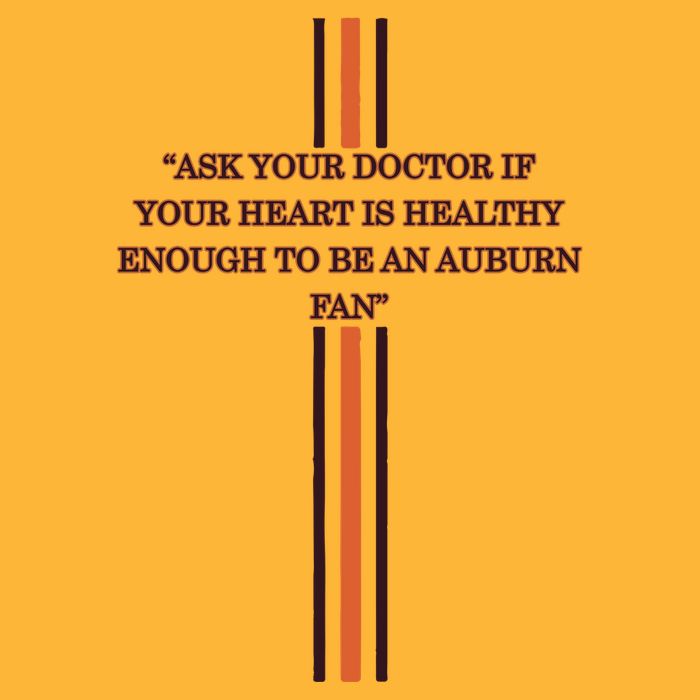 Ask Your Doctor If Your Heart Is Healthy Enough To Be An Auburn Fan Pom Pom 12in Knit Beanie