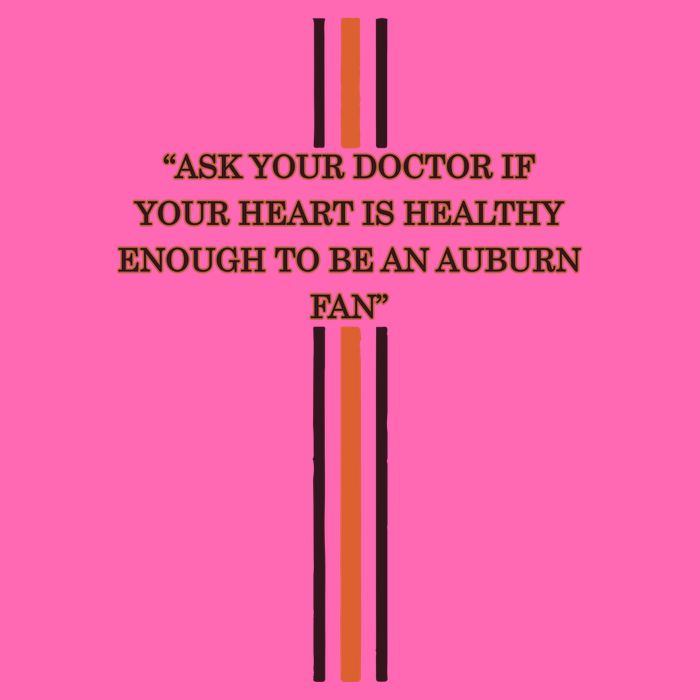 Ask Your Doctor If Your Heart Is Healthy Enough To Be An Auburn Fan Stripe Pom Pom Beanie