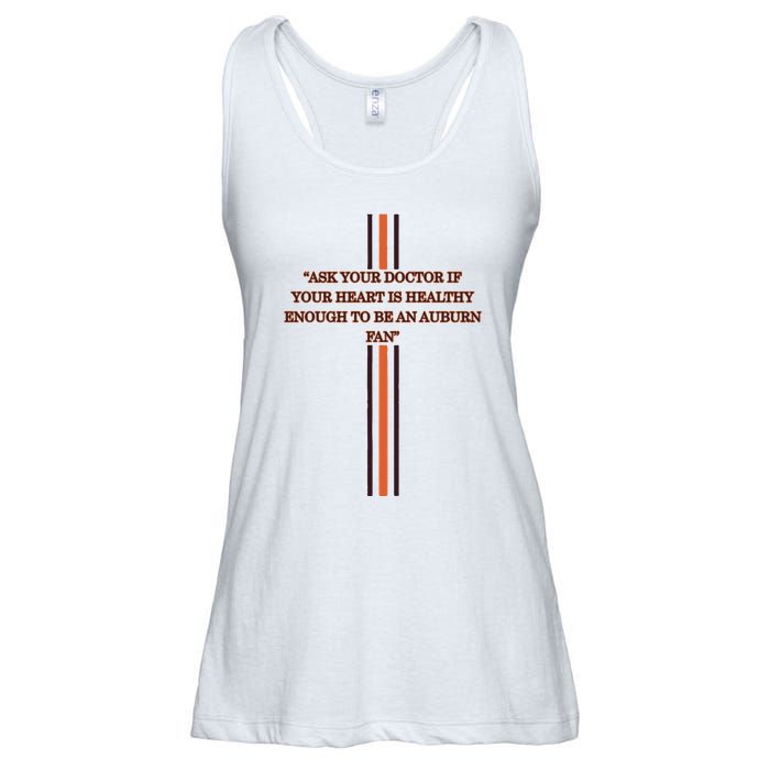 Ask Your Doctor If Your Heart Is Healthy Enough To Be An Auburn Fan Ladies Essential Flowy Tank