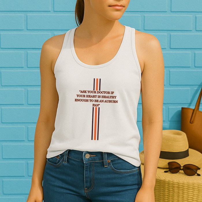 Ask Your Doctor If Your Heart Is Healthy Enough To Be An Auburn Fan Womens Tank Top