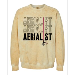 AERIALIST Yogi Dancer Aerial Hoop Lover Colorblast Crewneck Sweatshirt