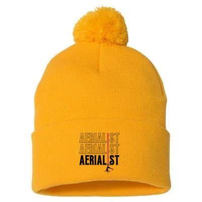 AERIALIST Yogi Dancer Aerial Hoop Lover Pom Pom 12in Knit Beanie