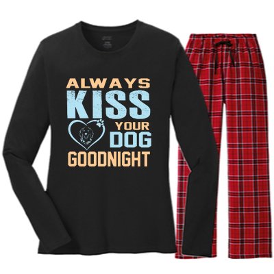 Always Your Dog Goodnight Women's Long Sleeve Flannel Pajama Set 