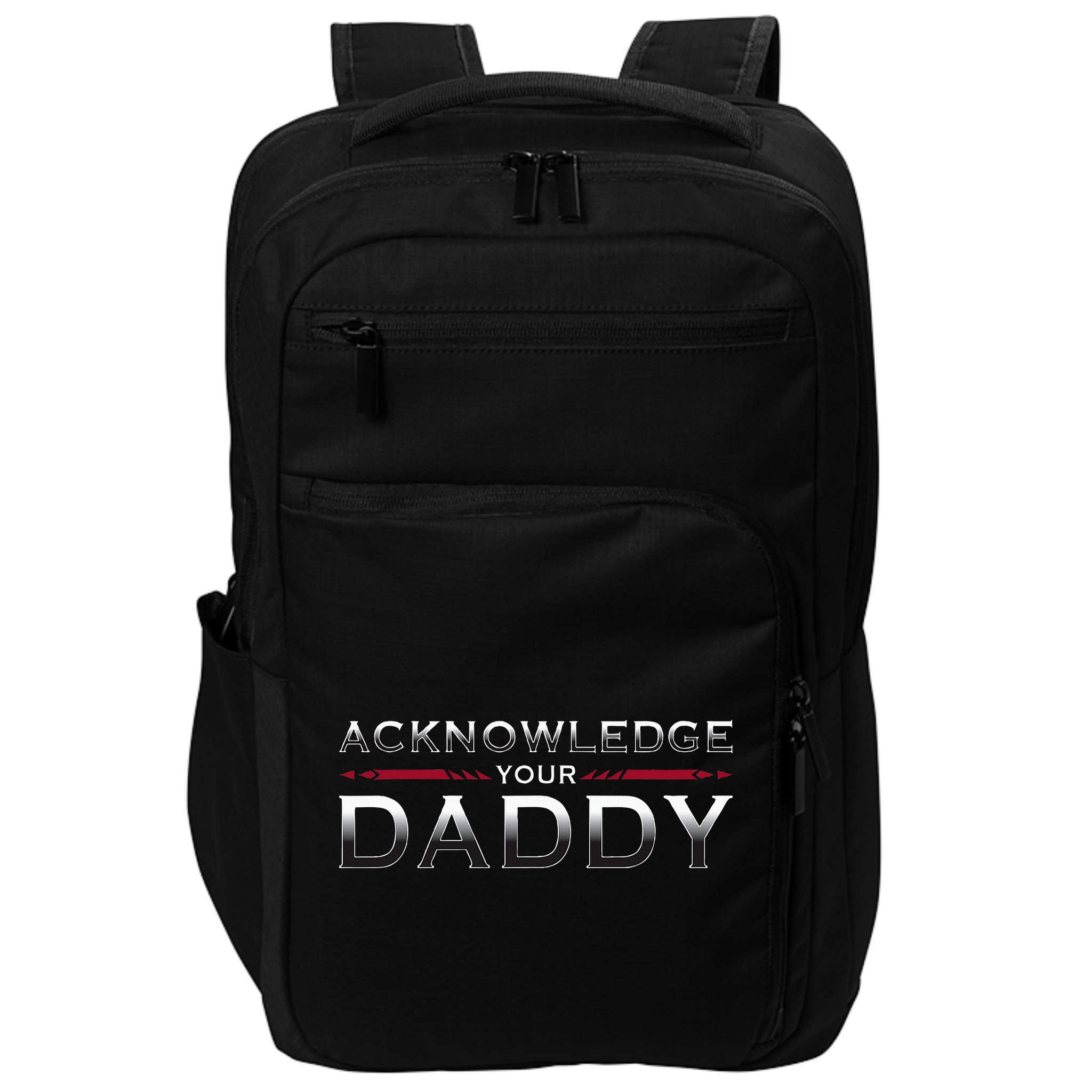 Acknowledge Your Daddy Funny Sports Impact Tech Backpack