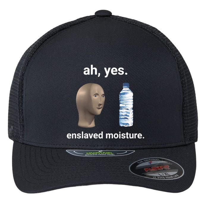 Ah Yes Enslaved Moisture Funny Dank Meme Flexfit Unipanel Trucker Cap