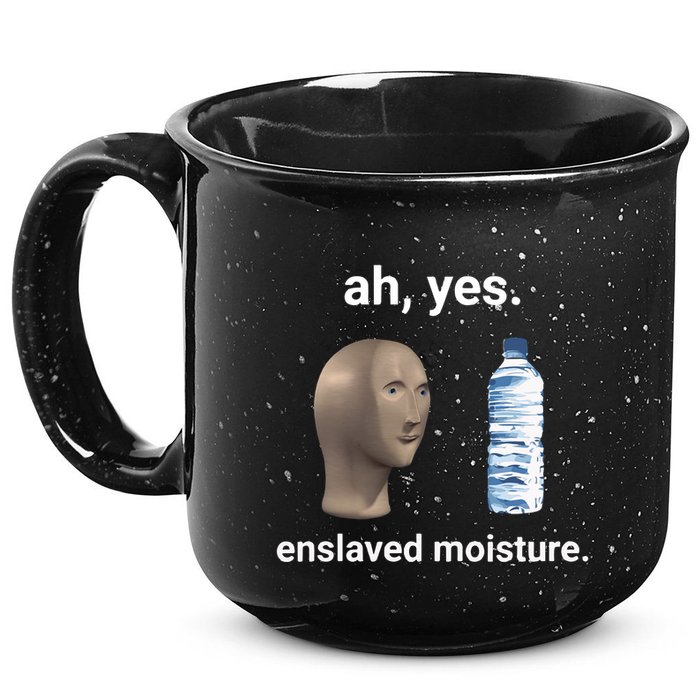Ah Yes Enslaved Moisture Funny Dank Meme 15oz Campfire Ceramic Mug
