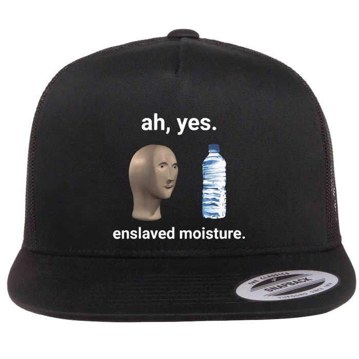 Ah Yes Enslaved Moisture Funny Dank Meme Flat Bill Trucker Hat