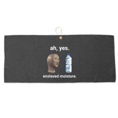 Ah Yes Enslaved Moisture Funny Dank Meme Large Microfiber Waffle Golf Towel