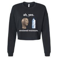 Ah Yes Enslaved Moisture Funny Dank Meme Cropped Pullover Crew