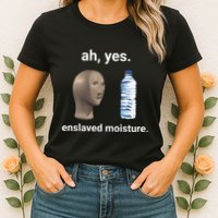 Ah Yes Enslaved Moisture Funny Dank Meme Womens T-Shirt