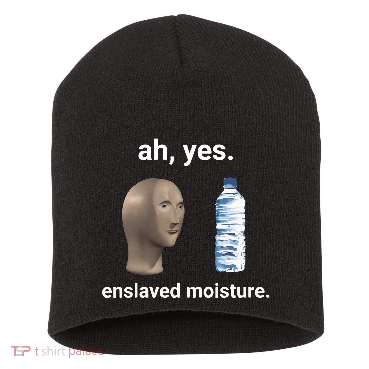 Ah Yes Enslaved Moisture Funny Dank Meme Short Acrylic Beanie