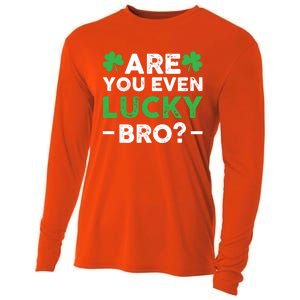 Are You Even Lucky Bro? St Patricks Day Cool Gift Cooling Performance Long Sleeve Crew