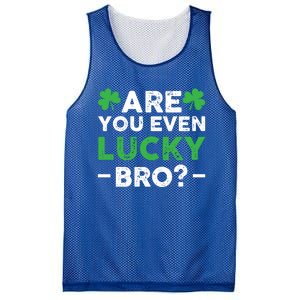 Are You Even Lucky Bro? St Patricks Day Cool Gift Mesh Reversible Basketball Jersey Tank