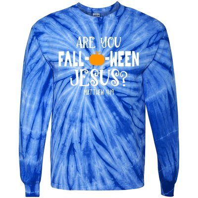 Are You FallOWeen Jesus Halloween Christian Pumpkin Lover Great Gift Tie-Dye Long Sleeve Shirt