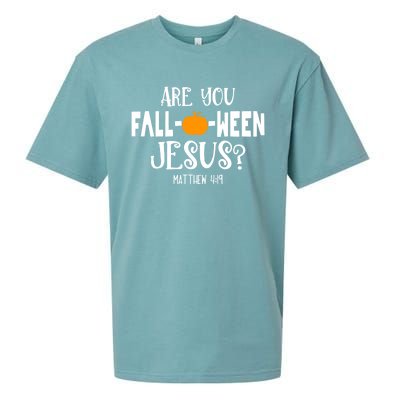 Are You FallOWeen Jesus Halloween Christian Pumpkin Lover Great Gift Sueded Cloud Jersey T-Shirt