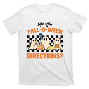 Are You Falloween Directions Ghost Christian Halloween T-Shirt