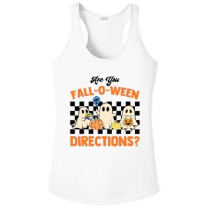 Are You Falloween Directions Ghost Christian Halloween Ladies PosiCharge Competitor Racerback Tank