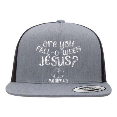 Are You Fall O Ween Jesus Halloween Christian Bible Verse Flat Bill Trucker Hat