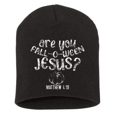 Are You Fall O Ween Jesus Halloween Christian Bible Verse Short Acrylic Beanie