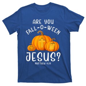 Are You Falloween Jesus Funny Pumpkin Christian Halloween Gift T-Shirt