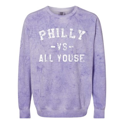 All Youse Funny Philadelphia Slang Colorblast Crewneck Sweatshirt